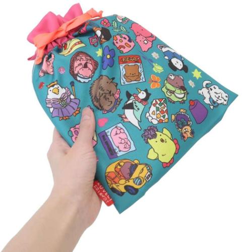 ラブリーフレンズ 巾着袋 巾着M GRxPK かわいい グッズ メール便可