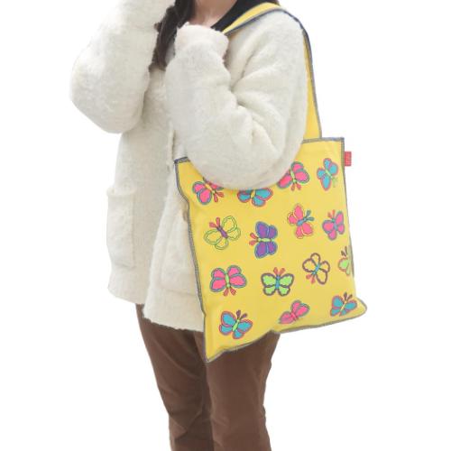ラブリーフレンズ トートバッグ パイピングトートバッグ ちょうちょ かわいい グッズ メール便可