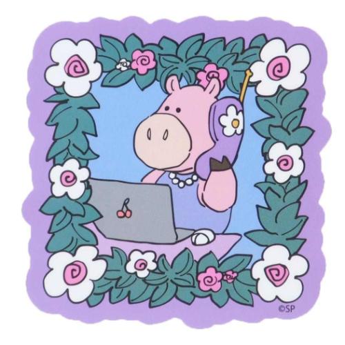 ラブリーフレンズ ダイカットシール キャラクターステッカー ぶた 耐水性 グッズ メール便可