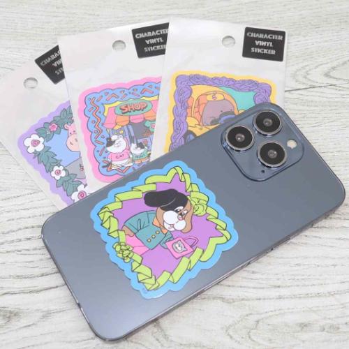 ラブリーフレンズ ダイカットシール キャラクターステッカー かものはし 耐水性 グッズ メール便可