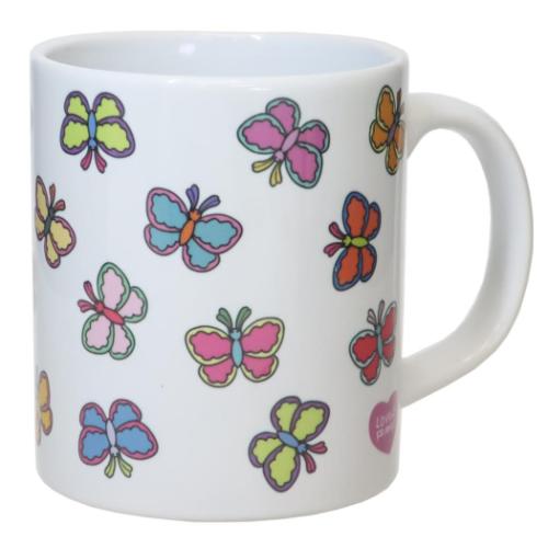ラブリーフレンズ マグカップ 磁器製マグ ちょうちょ かわいい グッズ