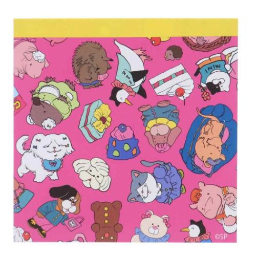 ラブリーフレンズ メモ帳 スクエアメモ PK 伝言 電話メモ グッズ メール便可