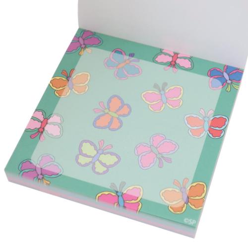 ラブリーフレンズ メモ帳 スクエアメモ ちょうちょ 伝言 電話メモ グッズ メール便可