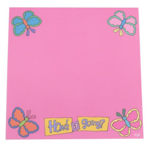 ラブリーフレンズ メモ帳 スクエアメモ ちょうちょ 伝言 電話メモ グッズ メール便可