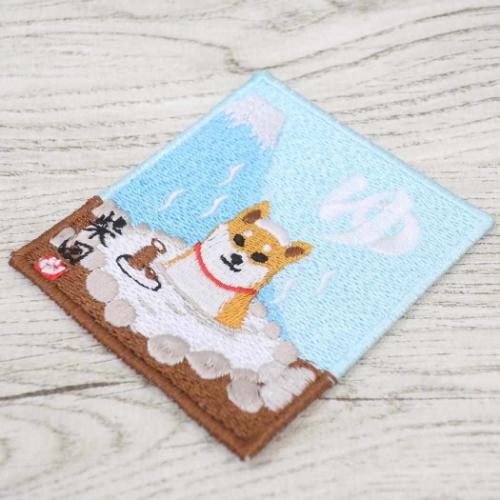 ワッペン ワッペンシール にほんのゆしばた いぬ グッズ かわいい グッズ メール便可