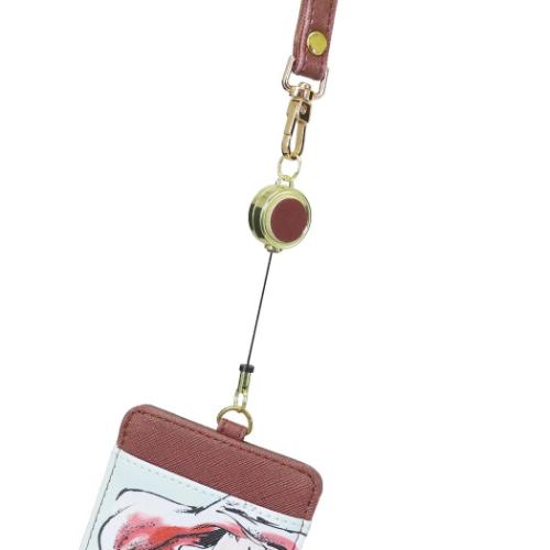リトルマーメイド 定期入れ リール付きパスケース アリエル 水彩タッチ柄 ディズニープリンセス キャラクター グッズ メール便可