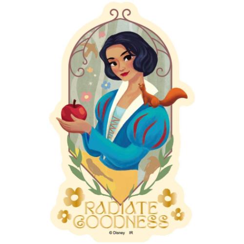 白雪姫 ビッグシール 箔押しステッカー 実写 ディズニープリンセス キャラクター グッズ メール便可