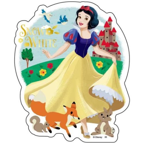 白雪姫 ビッグシール 箔押しステッカー ディズニープリンセス キャラクター グッズ メール便可