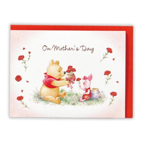 くまのプーさん グリーティングカード 母の日カード 立体カード DNプーハートの輪2 ディズニー キャラクター グッズ メール便可