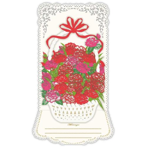 グリーティングカード 母の日カード 立体カード LGカーネーション3 かわいい グッズ メール便可