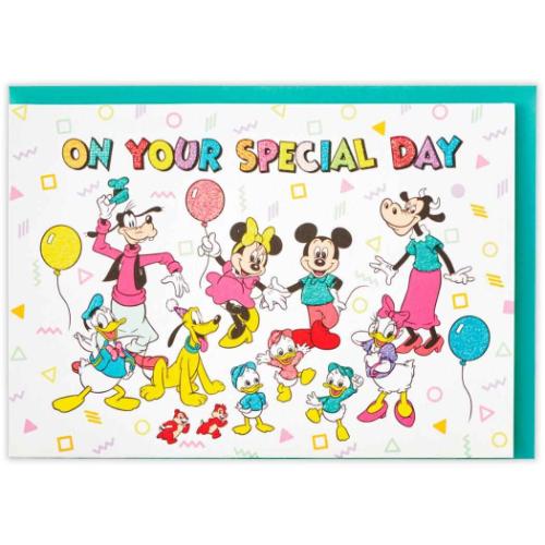 ディズニーズ グリーティングカード 誕生お祝い 立体カード DN仲間たち レトロアートバースデー ディズニー メール便可