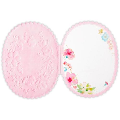 グリーティングカード ありがとう カット リボンピンクフラワー メッセージカード グッズ メール便可