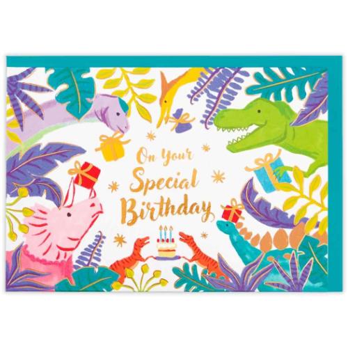 グリーティングカード 誕生お祝い 立体カード 恐竜バースデー メッセージカード グッズ メール便可