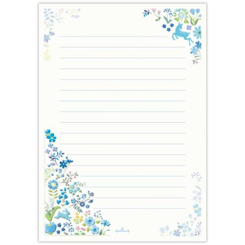 便箋 レターパッド ブルー&ブルー おしゃれ グッズ メール便可