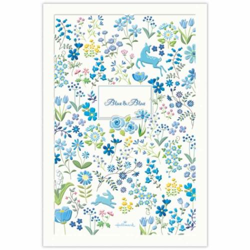 便箋 ハガキ箋 ブルー＆ブルー おしゃれ グッズ メール便可