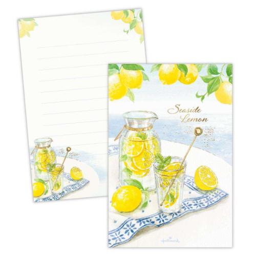 便箋 ハガキ箋 シーサイドレモン おしゃれ グッズ メール便可