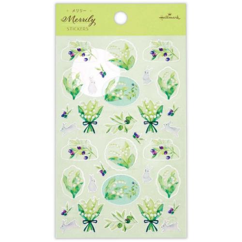 Merrily メリリー シールシート シール シールMRグリーン かわいい グッズ メール便可