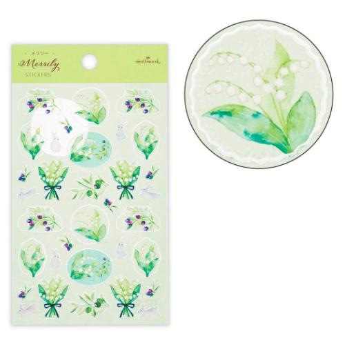 Merrily メリリー シールシート シール シールMRグリーン かわいい グッズ メール便可