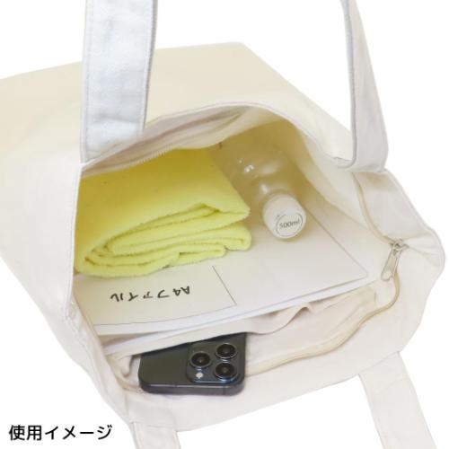 トートバッグ ファスナー付きキャンバストート シャーク＆ホエール かわいい グッズ メール便可