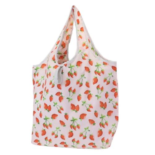 ショッピングバッグ かるい保冷エコバッグ いちごPK コンパクト 保温 グッズ メール便可