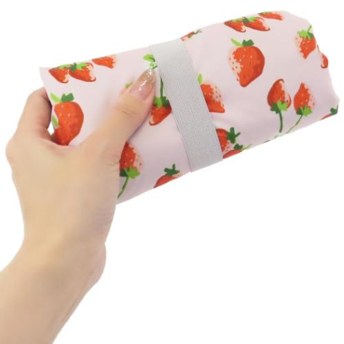 ショッピングバッグ かるい保冷エコバッグ いちごPK コンパクト 保温 グッズ メール便可