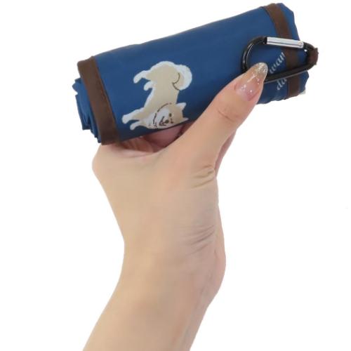 ショッピングバッグ KURUTTOエコバッグ カラビナ付き わんだらけNV いぬ コンパクト グッズ
