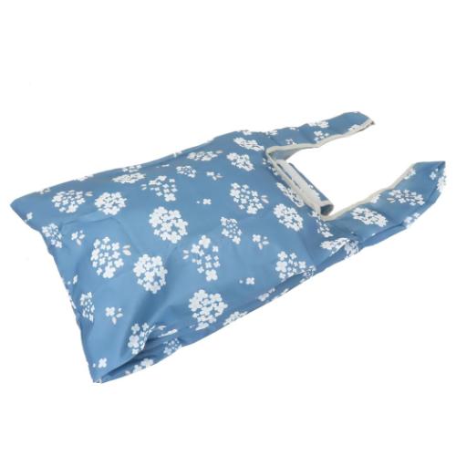 ショッピングバッグ KURUTTOエコバッグ カラビナ付き 紫陽花BL コンパクト グッズ