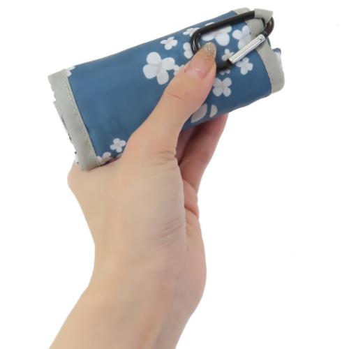 ショッピングバッグ KURUTTOエコバッグ カラビナ付き 紫陽花BL コンパクト グッズ
