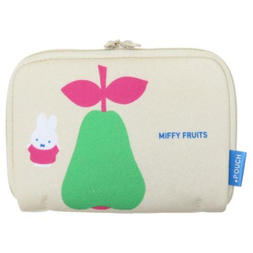 ミッフィー ミニポーチ どっとポーチ ショート MIFFY FRUITS 洋ナシ BE ディックブルーナ 絵本キャラクター グッズ メール便可