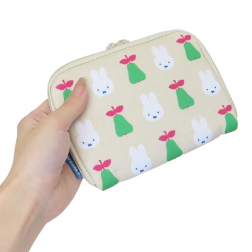 ミッフィー ミニポーチ どっとポーチ ショート MIFFY FRUITS 洋ナシ BE ディックブルーナ 絵本キャラクター グッズ メール便可