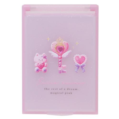 エクランウルー 手鏡 ストーン付きカードミラーS MAGICAL PINK かわいい グッズ メール便可