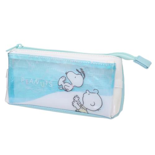 スヌーピー ペンポーチ サンカクフラップペンケース 波にぷかぷか ピーナッツ キャラクター グッズ