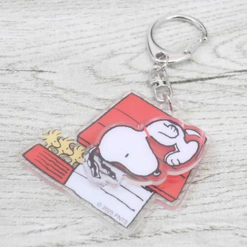 スヌーピー キーリング スピニングキーホルダー ドッグハウス ピーナッツ キャラクター グッズ メール便可
