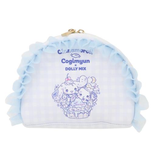 シナモロール こぎみゅんxDOLLY MIX コスメポーチ フリルラウンドポーチ BL サンリオ キャラクター グッズ