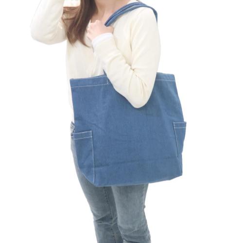 くまのがっこう トートバッグ デニムトートバッグ フタリ 絵本キャラクター グッズ