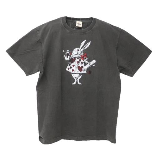 マクミランアリス Tシャツ T-SHIRTS ピグメントTシャツ 白うさぎ キャラクター グッズ メール便可