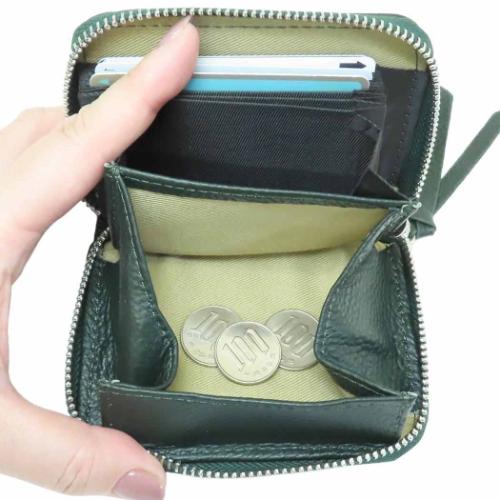 ムーミン 小銭入れ＆カード入れ 本革カードポーチ スナフキン 北欧 キャラクター グッズ