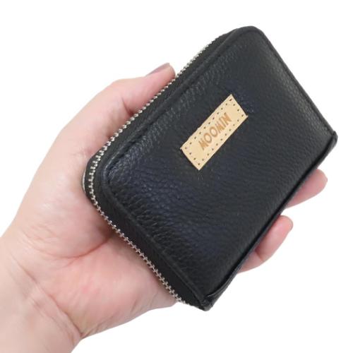 ムーミン 小銭入れ＆カード入れ 本革カードポーチ ニョロニョロ 北欧 キャラクター グッズ