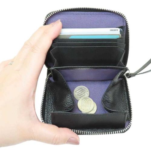 ムーミン 小銭入れ＆カード入れ 本革カードポーチ ニョロニョロ 北欧 キャラクター グッズ