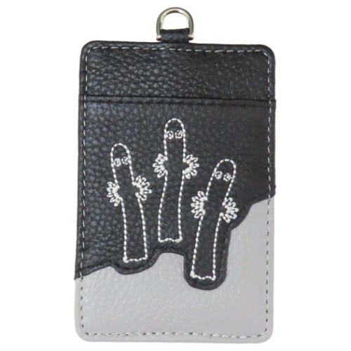 ムーミン 定期入れ 本革パスケース ニョロニョロ 北欧 キャラクター グッズ メール便可