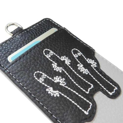 ムーミン 定期入れ 本革パスケース ニョロニョロ 北欧 キャラクター グッズ メール便可