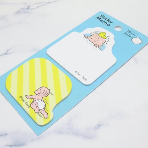 おおのたろう 付せん 付箋 水色 スティッキーメモ グッズ メール便可