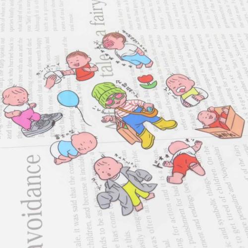 おおのたろう シールシート 透明シール ファション 防水 UV加工 グッズ メール便可