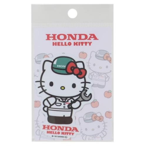 HONDAxハローキティ ダイカットシール ダイカットステッカー 作業着 サンリオ キャラクター グッズ メール便可