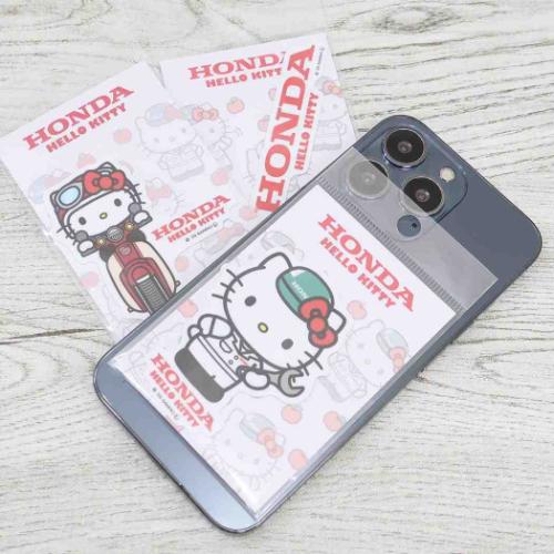 HONDAxハローキティ ダイカットシール ダイカットステッカー 作業着 サンリオ キャラクター グッズ メール便可