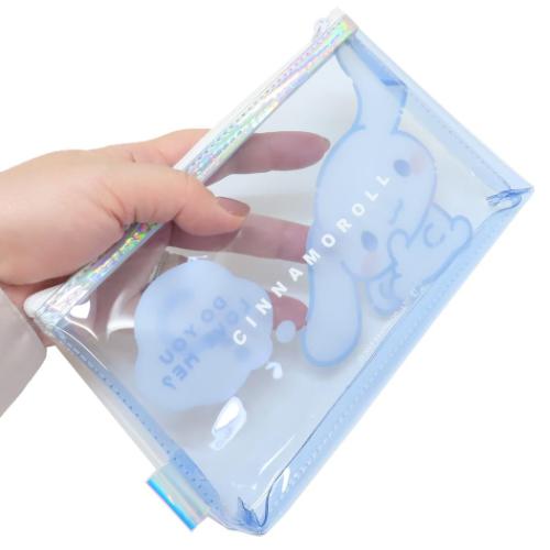 シナモロール ペンポーチ クリアフラットペンケース サンリオ キャラクター グッズ