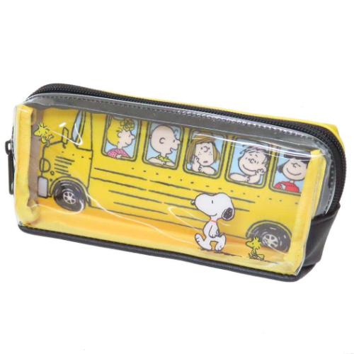 スヌーピー ペンポーチ ツインファスナーペンケース バス ピーナッツ キャラクター グッズ