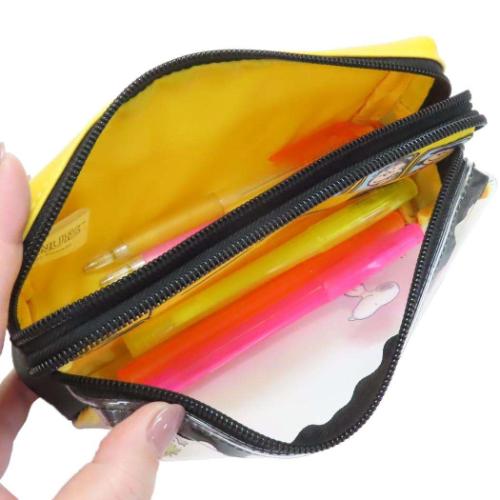 スヌーピー ペンポーチ ツインファスナーペンケース バス ピーナッツ キャラクター グッズ