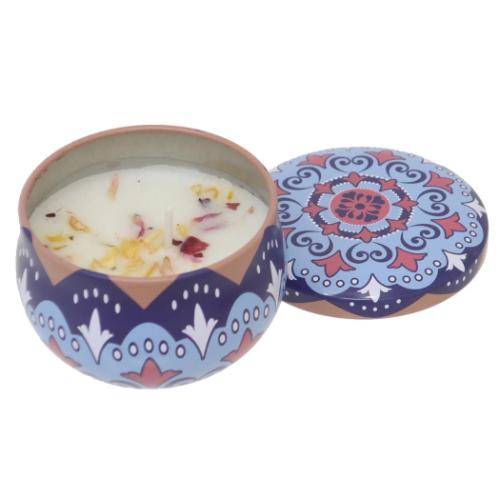 キャンドル フレグランスキャンドル 缶入り バニラ キャンドルホルダー グッズ