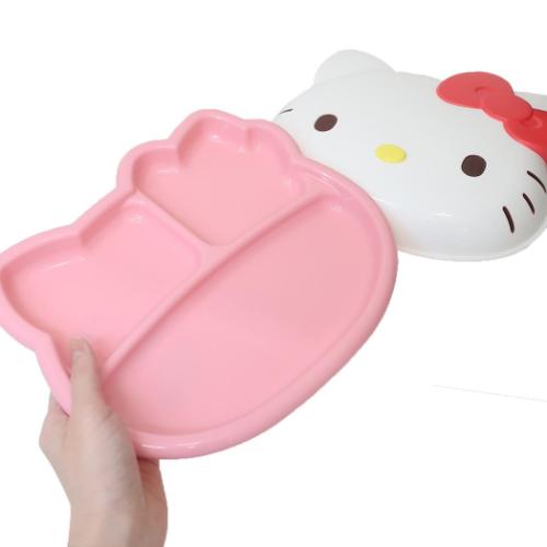 ハローキティ キッズ食器 フタ付ランチプレート おやつタイム サンリオ キャラクター グッズ